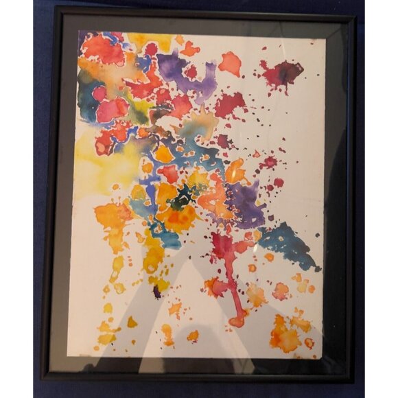 Framed Abstract Watercolor Paintings Original 14 x 12 Horizontal or Vertical - Picture 3 of 16